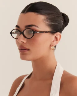 New The Yasmin Havana Tort / Blue Light Women Sunglasses